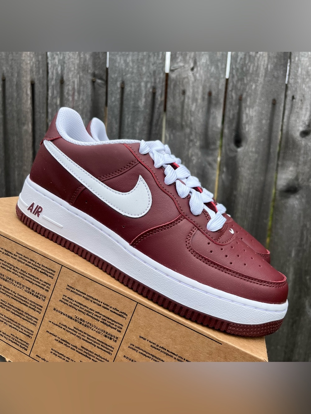 Nike Air Force 1 burgundy size 6.5y